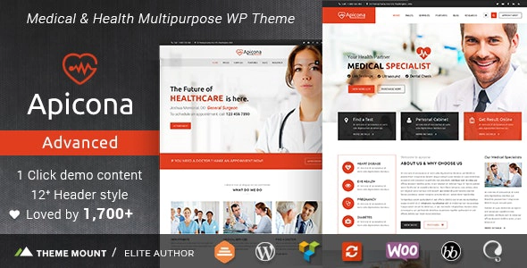Apicona – Health & Medical WordPress Theme 2.3.0