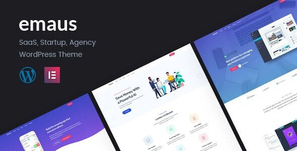 Emaus | SaaS App and Startup Elementor WordPress Theme 1.3.4