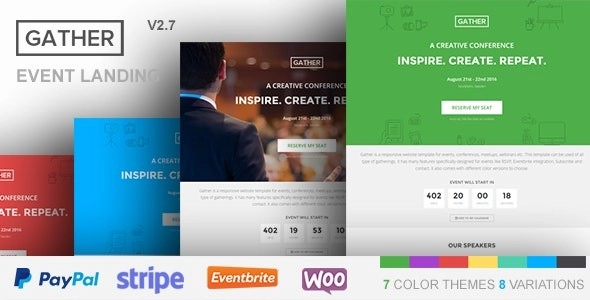 Gather – Event & Conference WP Landing Page Theme 3.0.5