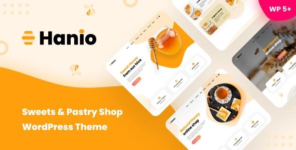 Hanio - Sweets & Pastry Shop WordPress Theme 1.95