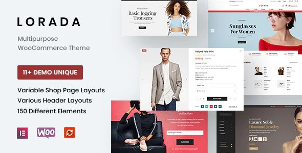 Lorada - Tema de comercio electrónico responsivo de Elementor 4.1.2