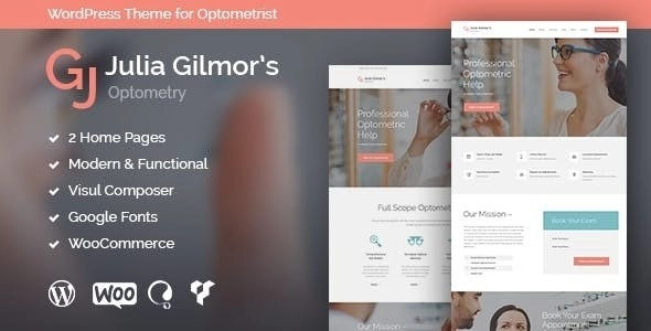 Optometry, Optician & Optics Store Medical WordPress Theme 1.3.3