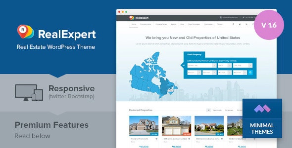 Real Expert - Responsive Real Estate and Property Listing WP Theme 1.7.6