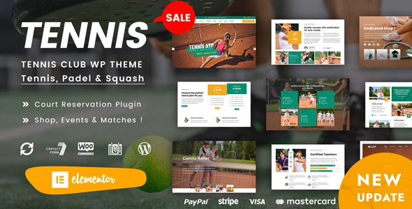 Spyn - Tennis Club WordPress Theme 1.2