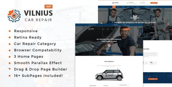 Vilnius – Auto Mechanic Repair WordPress Theme 1.5