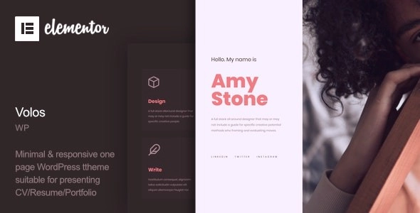 Volos – One Page Resume WordPress Theme 1.2